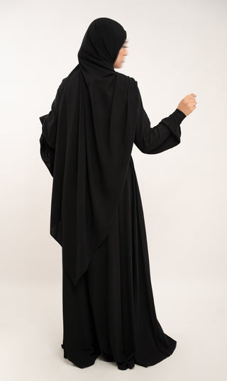 Abaya Jazz trapèze - Vison/Galet