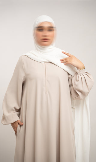A-line Abaya TAYMA R - Cream