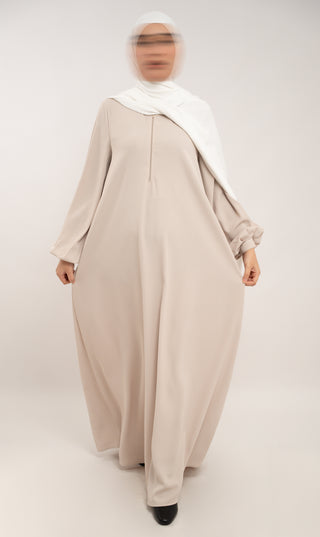 A-line Abaya TAYMA R - Cream