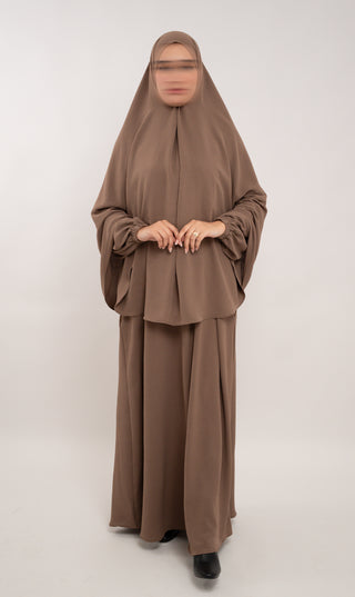 A-line Puff Jazz Abaya R - Walnut