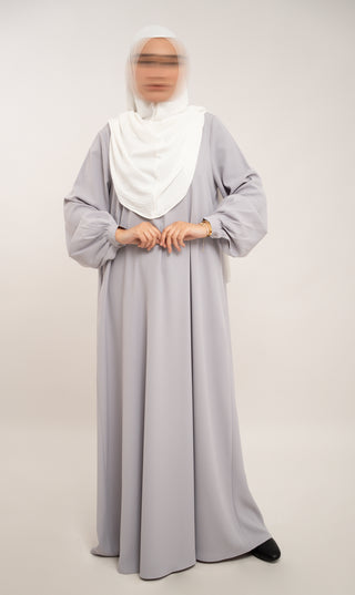 A-line Abaya TAYMA R - Smokey Sand