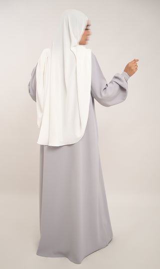 A-line Abaya TAYMA R - Smokey Sand
