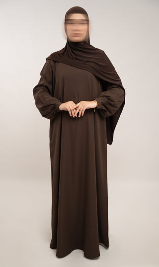 Abaya Jazz trapèze - Vison/Galet