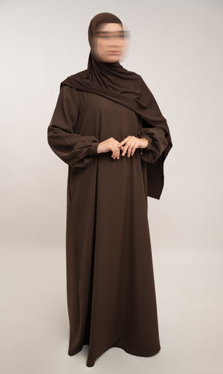 Abaya Jazz trapèze - Vison/Galet