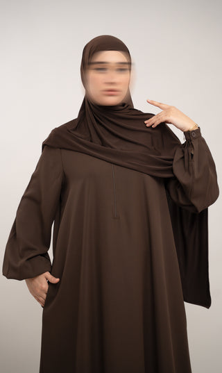 Abaya Jazz trapèze - Vison/Galet