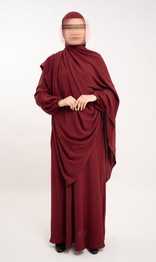 A-Linien-Puff-Jazz-Abaya R - Bordeaux