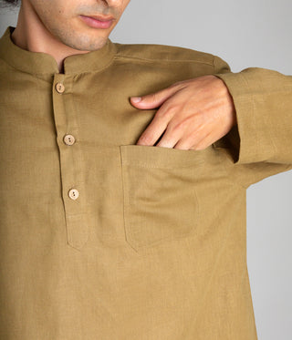 Linnen Kurti Yahya - Khaki