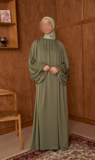 Abaya Amara Ballonärmel - Zartes Grün