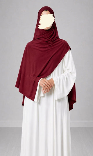 Premium Modal Cotton Scarf - Bordeaux