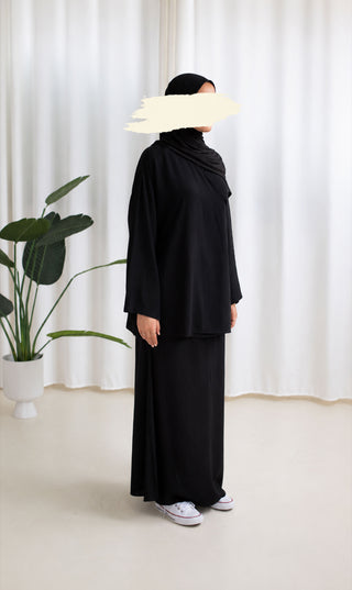 Ramallah Rayon Set Zwart