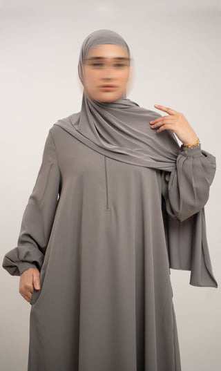 A-Linien-Abaya TAYMA R - Grau
