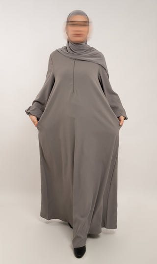 A-Linien-Abaya TAYMA R - Grau
