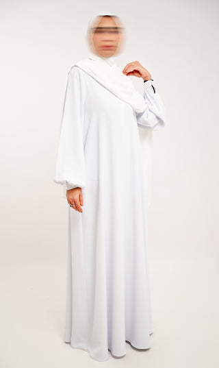 A-line Abaya TAYMA R - White