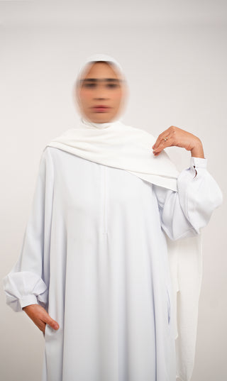 A-line Abaya TAYMA R - White