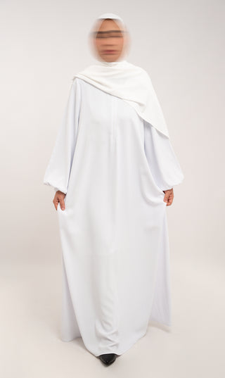 A-line Abaya TAYMA R - White