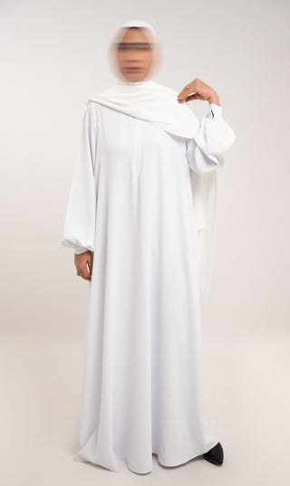 A-line Abaya TAYMA R - White