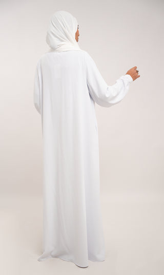 A-line Abaya TAYMA R - White