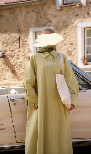 Oversized  Cotton Blouse Dress