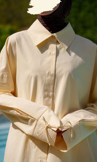 Oversized  Cotton Blouse Dress