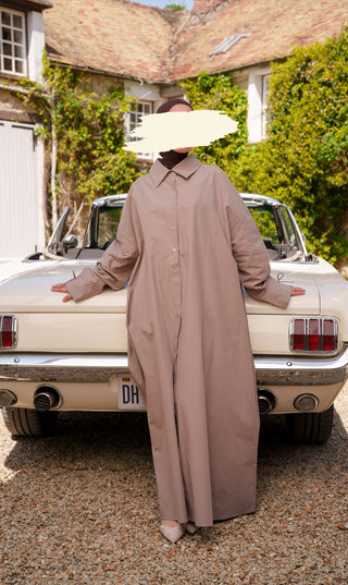 Oversized  Cotton Blouse Dress
