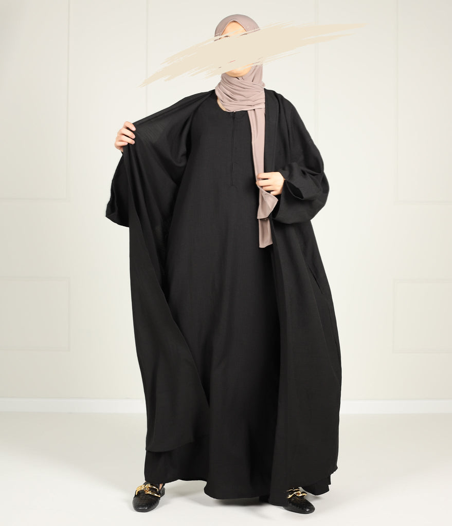 Weicher Kimono Shawyah mit weiten Ärmeln – SET