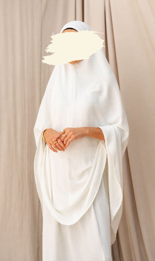 Knie Khimar met Rok set JAZZ - Ivory