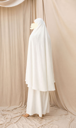 Knie Khimar met Rok set JAZZ - Ivory