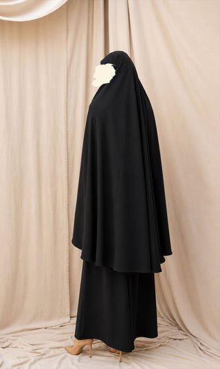 Knie Khimar met Rok set JAZZ - Black