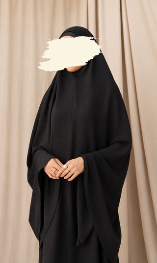 Knie Khimar met Rok set JAZZ - Black