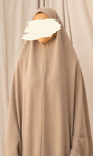 Knie Khimar met Rok set JAZZ - Latte