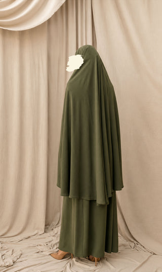 Knie Khimar met Rok set JAZZ - Leaf