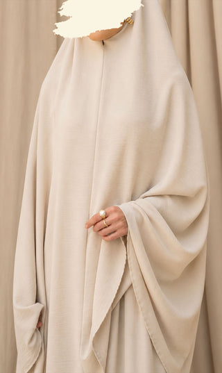 Knie Khimar met Rok set JAZZ - Cream