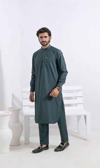 Sarwal Kameez SOFT line - Moss