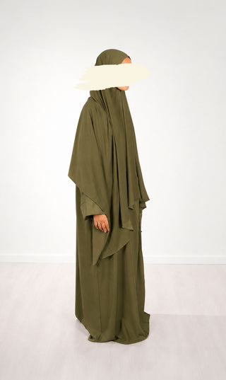 Prem. Jersey Sjaal UsW 100*200 - Olive Green