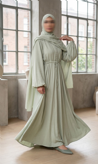 Abaya Maleekah Rayon - Pistache