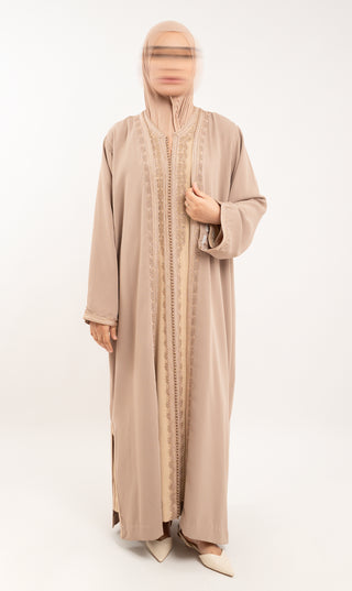 Safoura 2-D Kaftan Nude