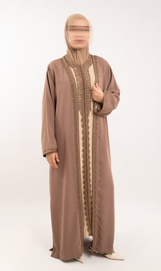 Safoura 2-D Kaftan Taupe