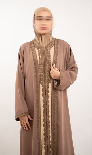 Safoura 2-D Kaftan Taupe