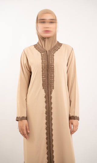 Safoura 2-D Kaftan Taupe