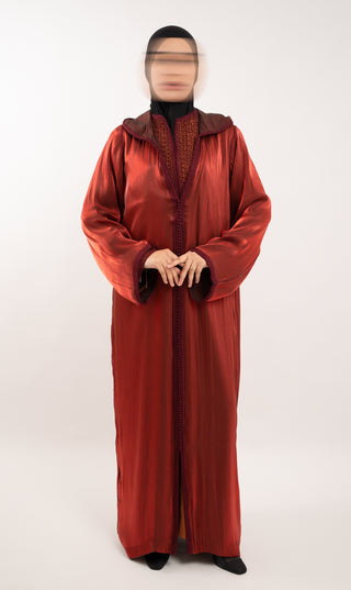 Safoura 2-D Kaftan Bordeaux