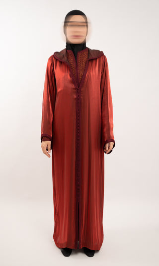 Safoura 2-D Kaftan Bordeaux