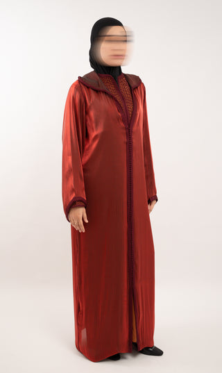 Safoura 2-D Kaftan Bordeaux