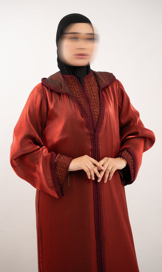 Safoura 2-D Kaftan Bordeaux