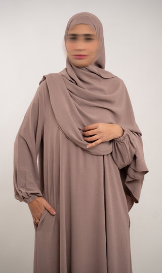 A-line Puff Jazz Abaya R - Mink