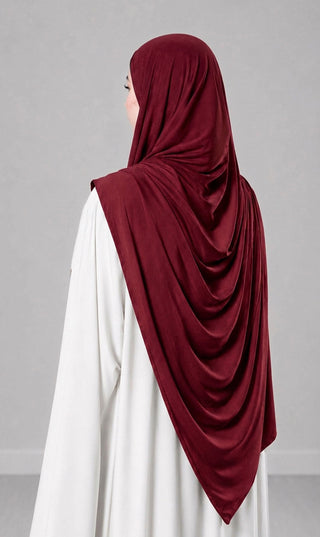 Premium Modal Cotton Scarf - Bordeaux