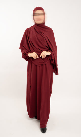 A-Linien-Puff-Jazz-Abaya R - Bordeaux