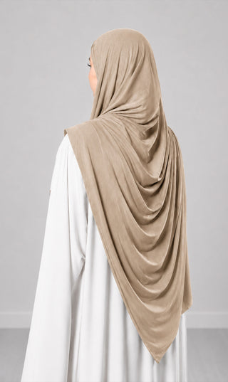 Premium Modal Cotton Scarf - Light Taupe