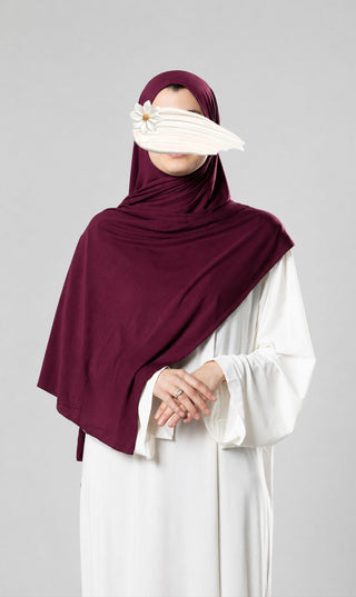 Premium Modal Cotton Scarf - Prune