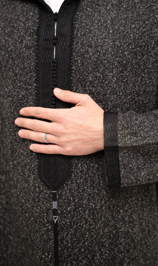 Djellaba Soft Kashmir - Zwart