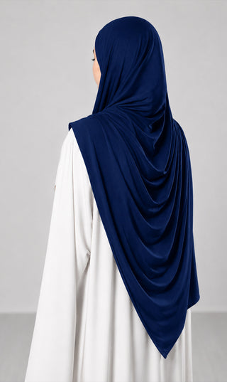 Premium Modal Cotton Scarf - Navy